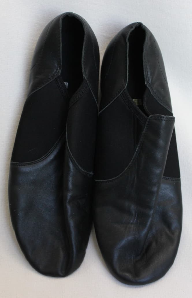 Jazz Shoes Size 9.5 Black Professional Split Sole with Elastic
