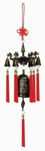 Brass Feng Shui Wind Chime For Home Garden & Car by MZO