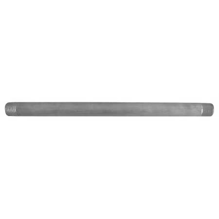 1/2" Mnpt X 2 Ft. Tbe 316 Stainless Steel Pipe Sch 80, E6bnd19