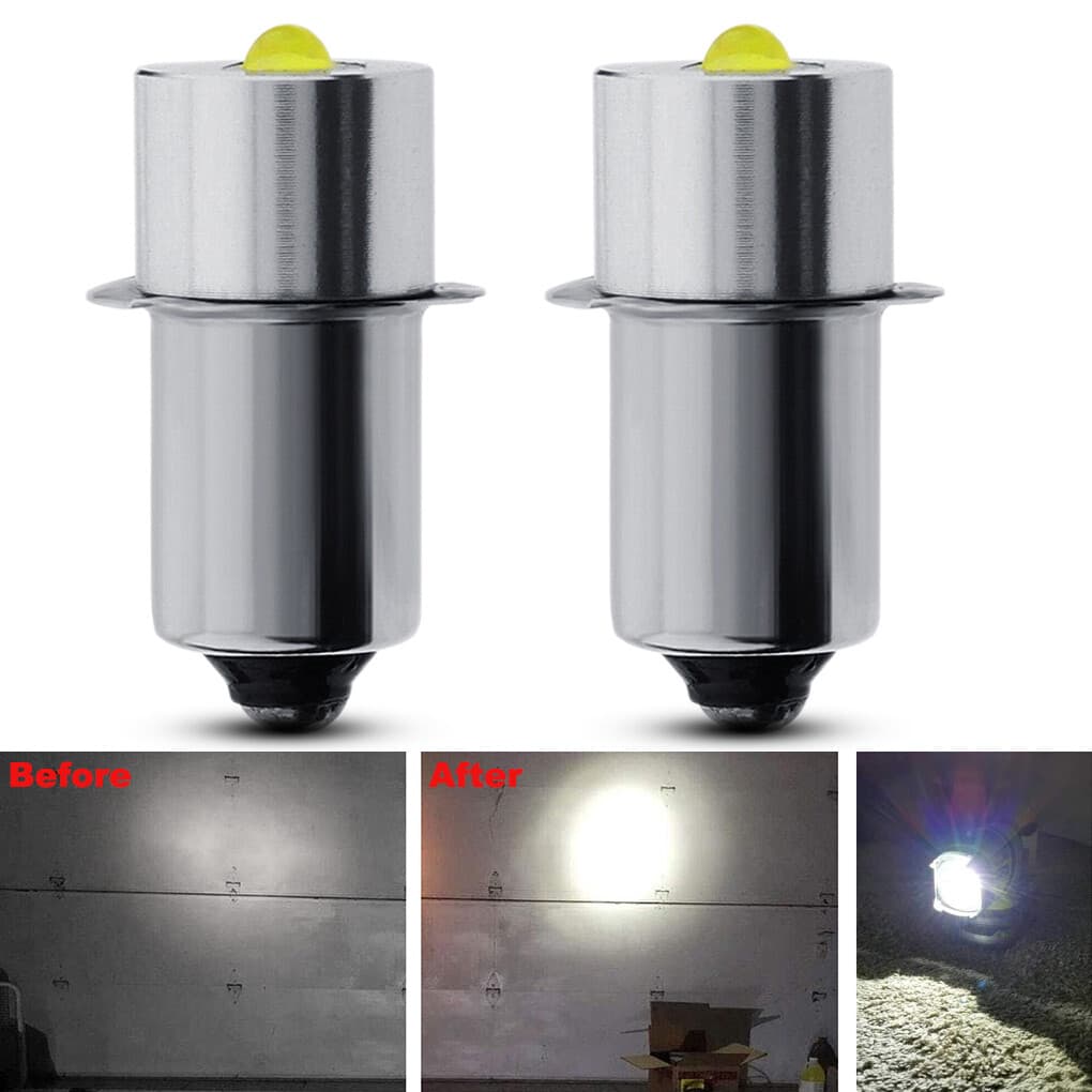 White LED Light Bulb for MAGLITE 2-Cell 3V Maglight 2.7-3.3V Replace old Krypton