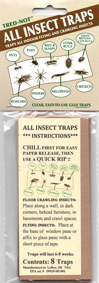 8 pk ALL INSECT STICKY TRAPS . Sticky glue Traps economy 8pk