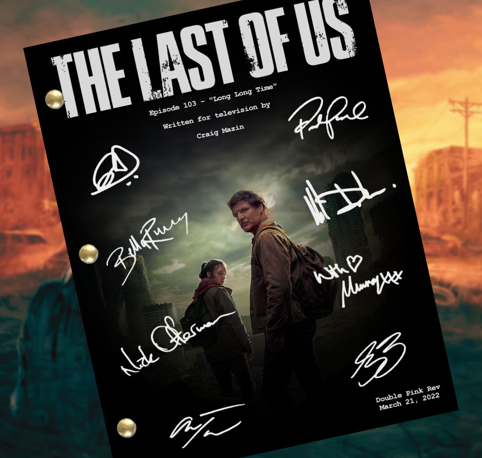 The Last Of Us Signed Script - Episode 3, "Long Long Time" Autographed Reprints