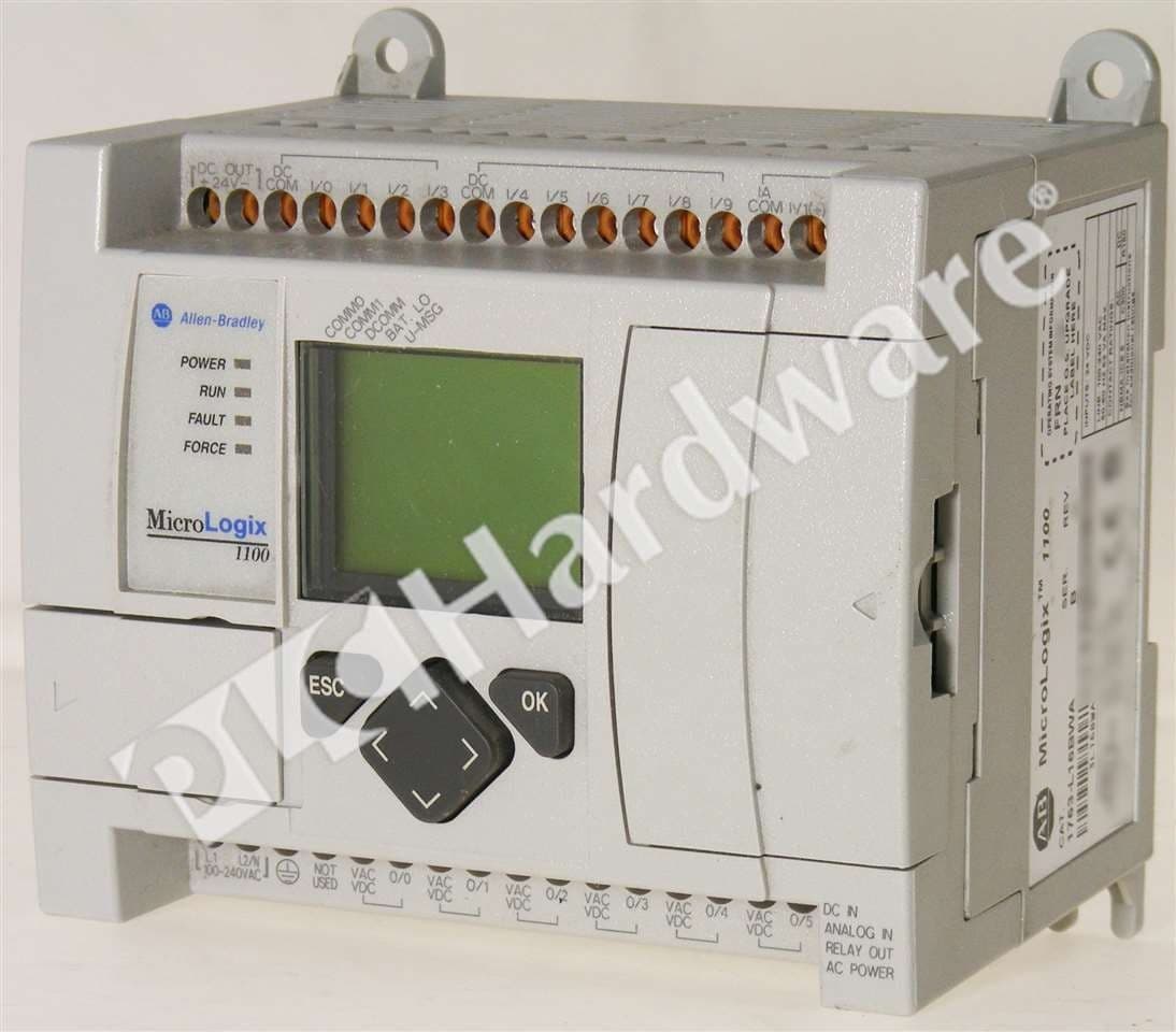 Allen Bradley 1763-L16BWA /B MicroLogix 1100 120/240VAC Power Logic Controller
