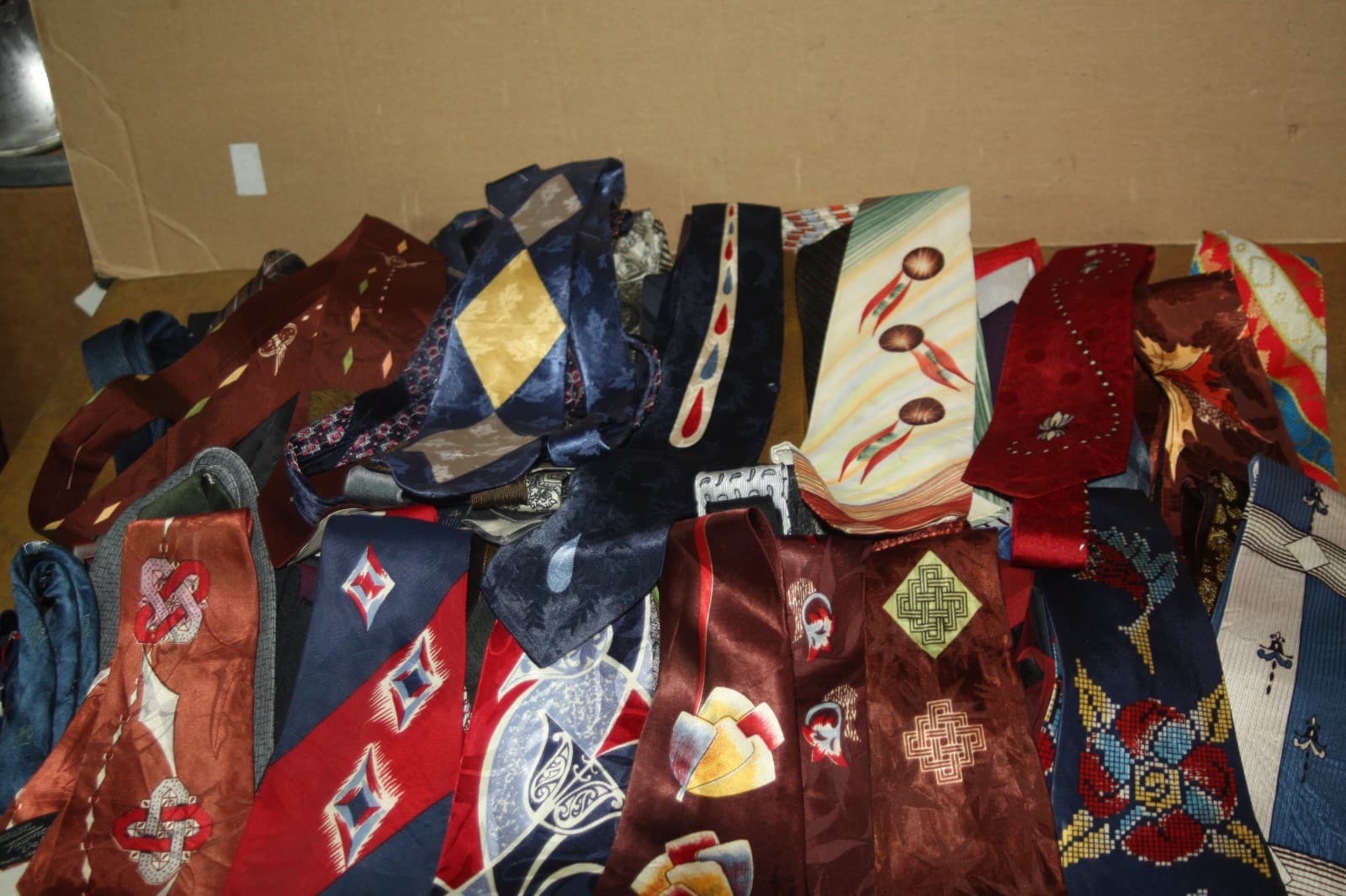 Big Lot of 114 Vintage 1940's -50's-60's Men’s Neck Ties- Silk - Acetate- Rayon