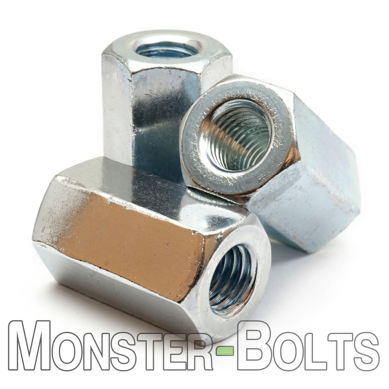 Hex Coupling Nuts DIN 6334 Zinc Plated Class 6 Steel CR+3, Metric M6 M8 M10