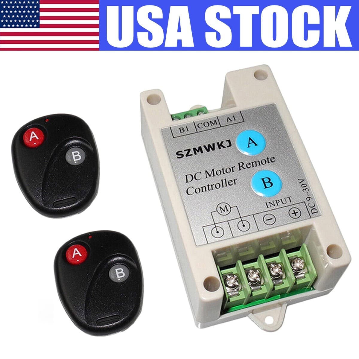 10A DC 9-30V Linear Actuator Remote Control DC Motor Switch Wireless Controller