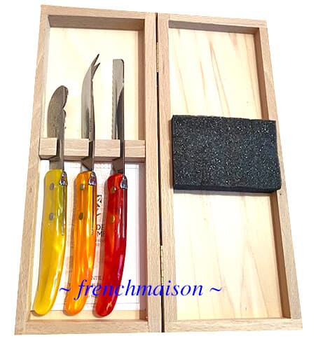 CLAUDE DOZORME Laguiole French BREAKFAST Picnic Cheese Jam Bread Knife Gift Set
