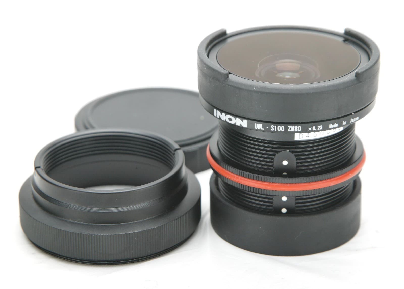Inon UWL-S100 ZM80 Wide Conversion Lens With M52-M67 Mount Converter. Very Clean