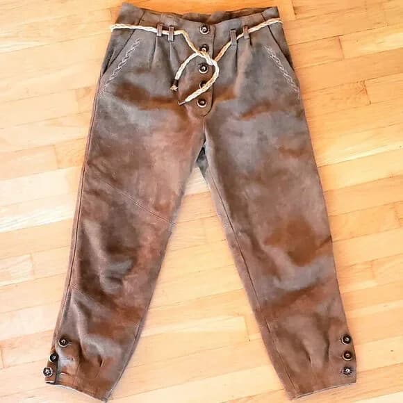 Authentic Octoberfest embroidered Lederhose, Waist 30inch