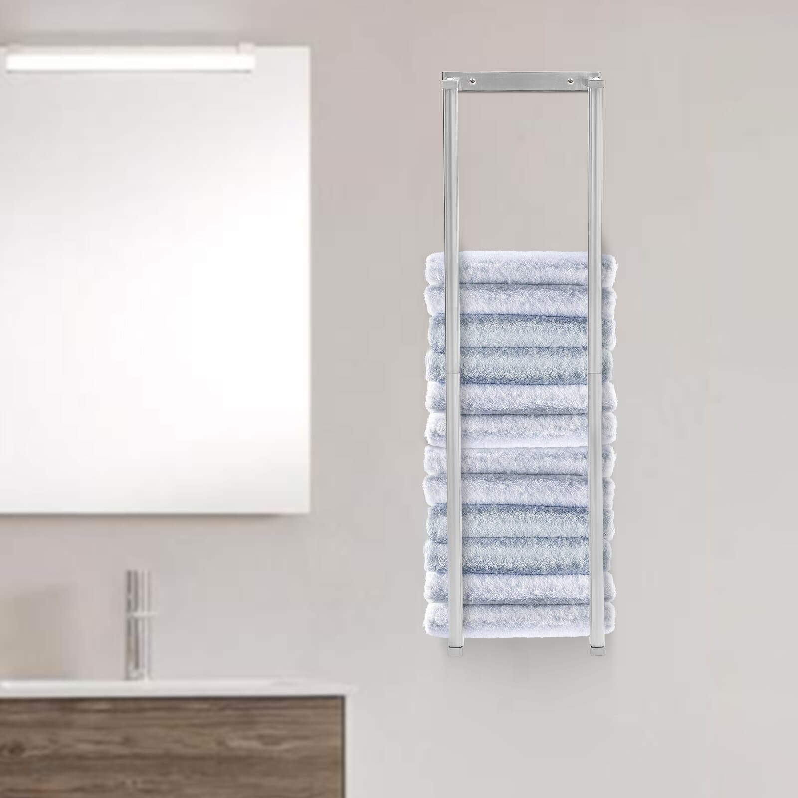 Towel Rack for Bathroom, Towel Storage Wall Mounted Bath Towel Holder