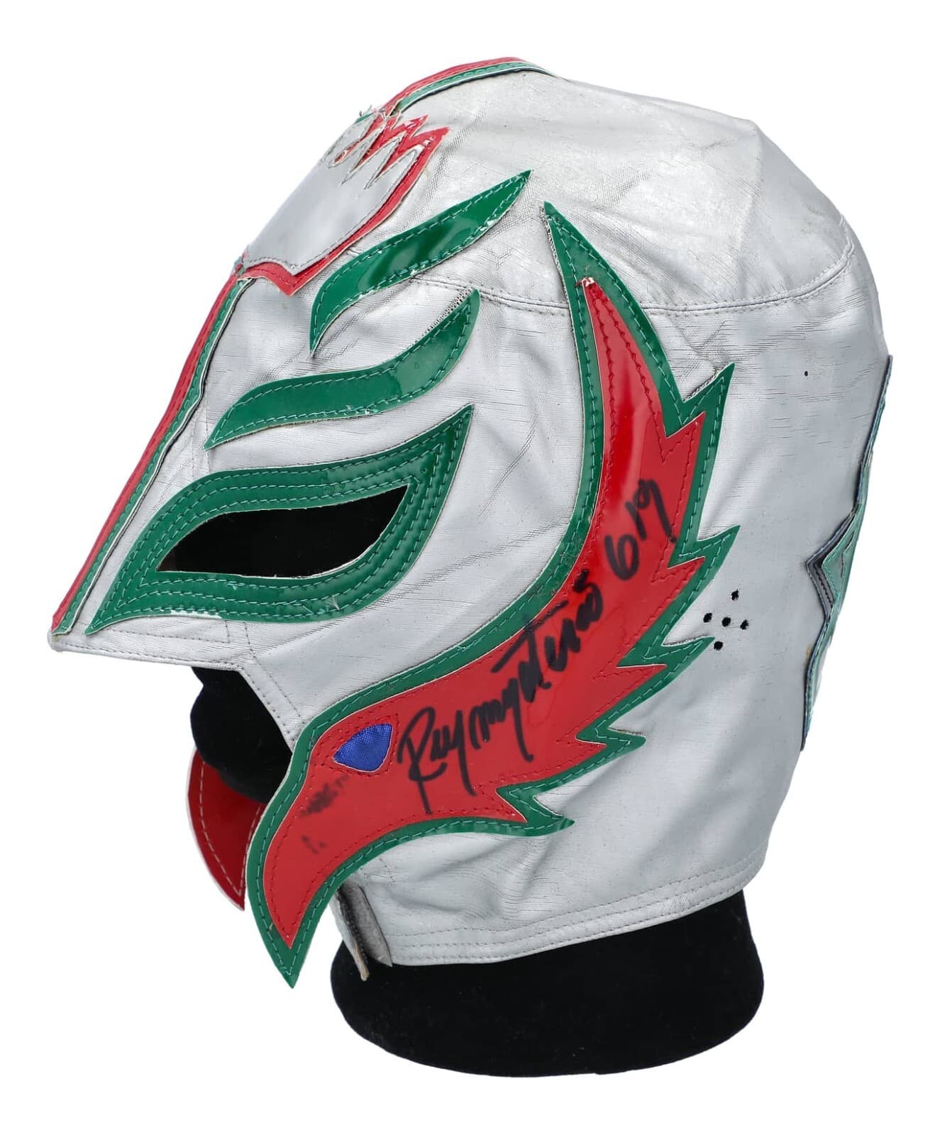 Rey Mysterio Signed WWE Luchador Mask Inscribed "619" (PSA COA)