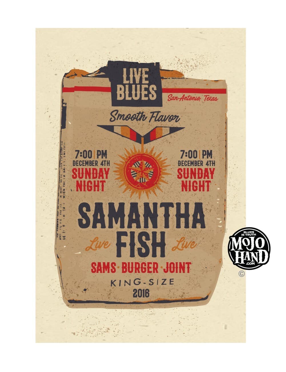2016 Samantha Fish concert poster - Blues gig - old stock from Mojohand
