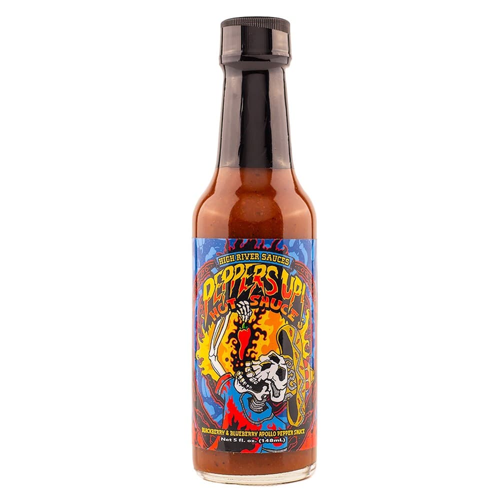 High River Sauces Peppers Up Hot Sauce 5 Oz Apollo Blackberry 860010055502-C