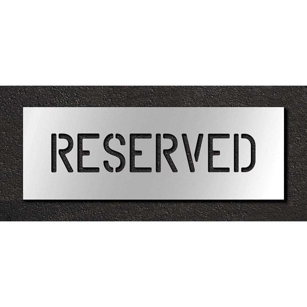 RAE STL-116-70433 Pavement Stencil,Reserved,4 in 29EK45