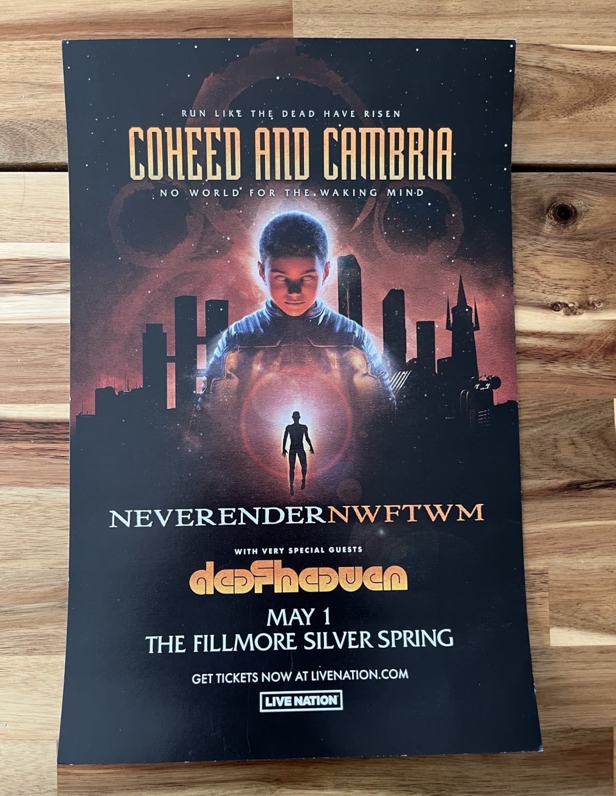 COHEED AND CAMBRIA No World for Tomorrow Neverender Poster DC Silver Spring MD