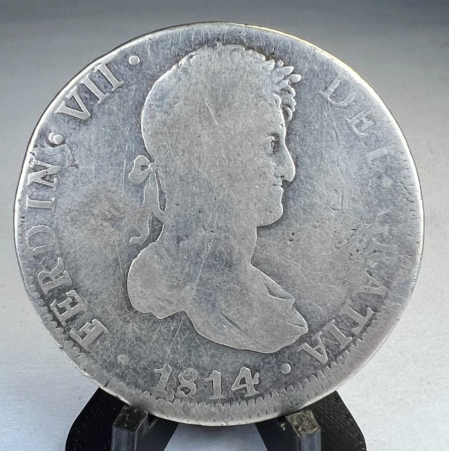 1814 PTS P J Bolivia 8 Reales, 8R, KM# 84, Ferdinand VII