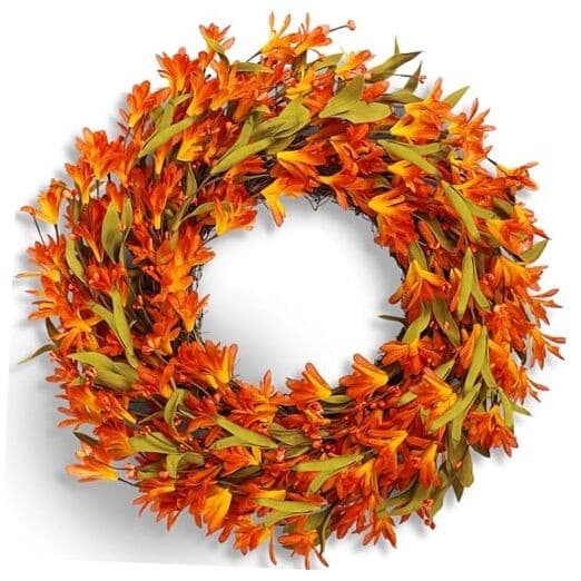 Fall Wreath 22 Inch Fall Wreaths for Front Door Orange forsythia Wreath with