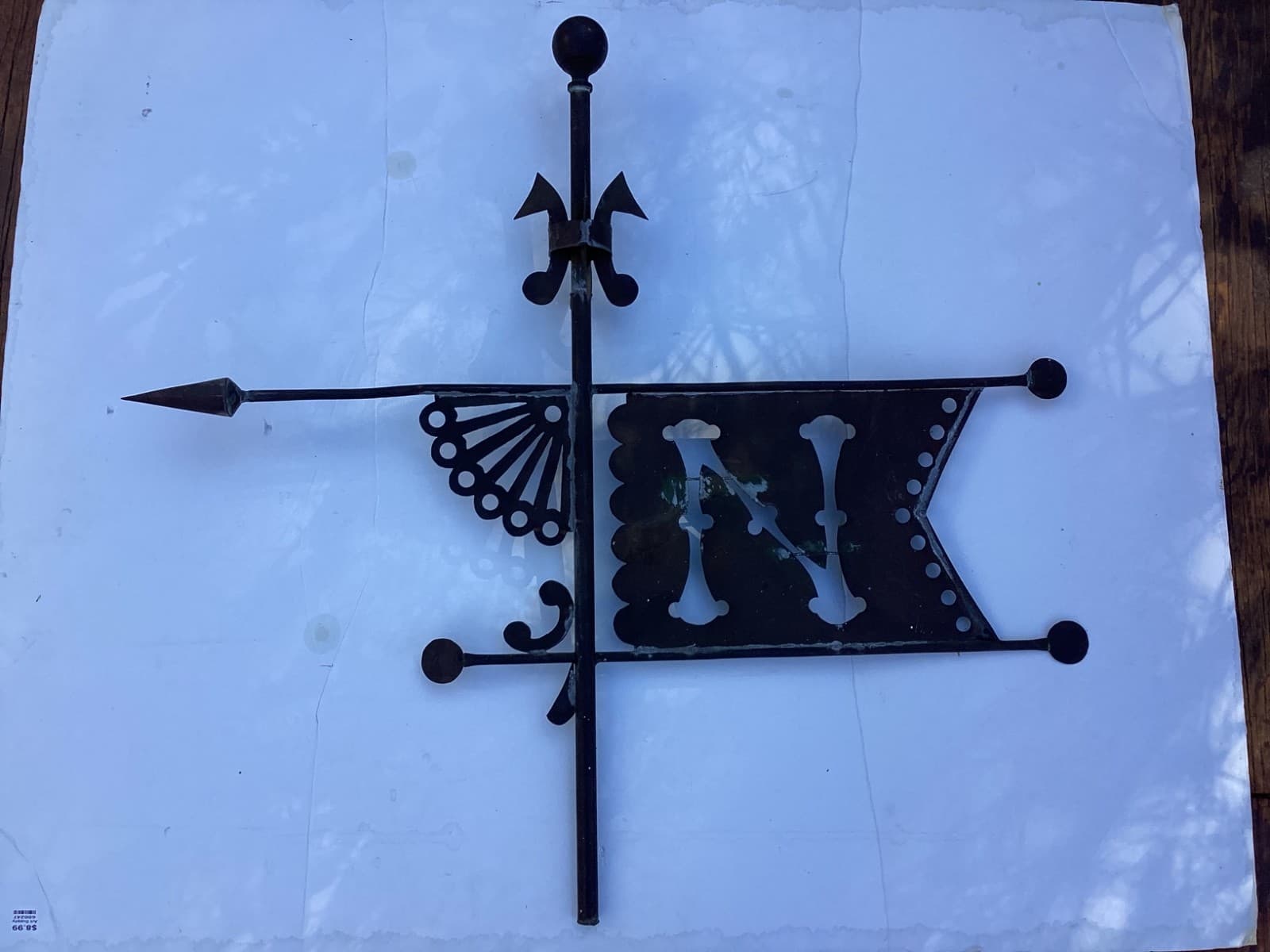 Antique Weather Vane In The Manner of J.W. Fiske, Bannerette Design