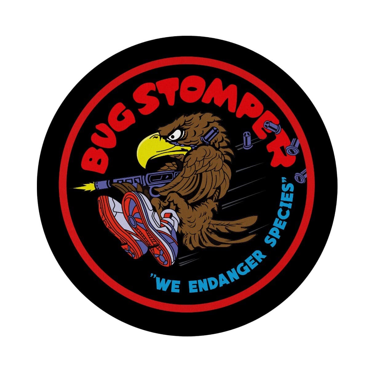 Aliens Bug Stomper We Endanger Species 7.5" Round 1/4" Thick Mousepad