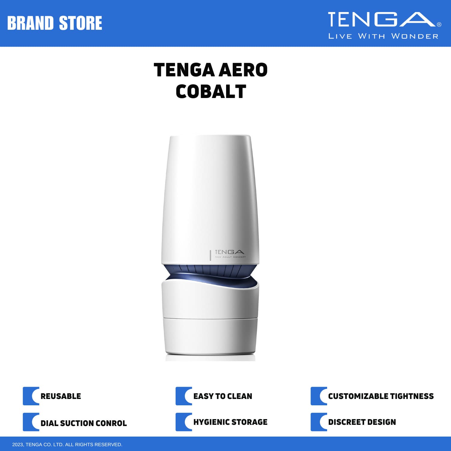 TENGA AERO Reusable Male Masturbator/Stroker w/Drying Stand NIB NWT