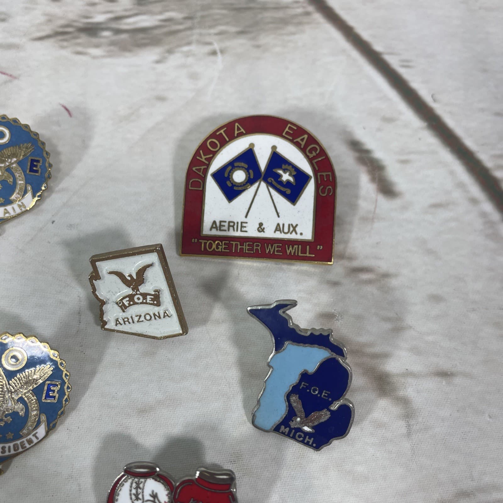 VTG Fraternal Order of Eagles FOE Enamel Lapel Pin Lot of 22 Chapter Convention