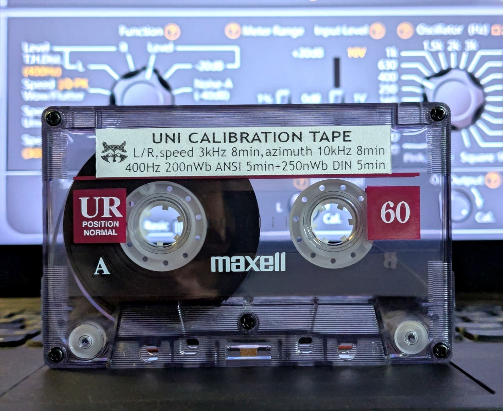UNI 5in1 Test/Calibration tape, 2 level standards: ANSI+DIN REF, speed, azimuth
