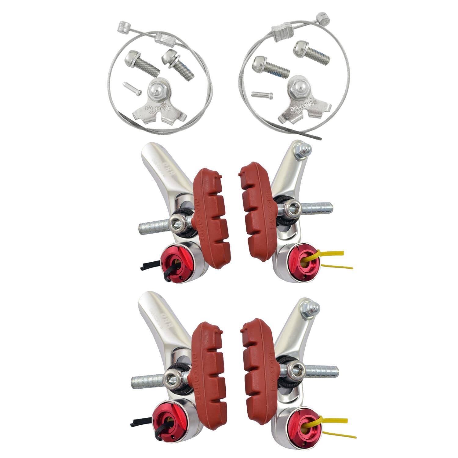 DIA-COMPE DC988 Cyclocross Cantilever Brake Set (Front & Rear) , Silver