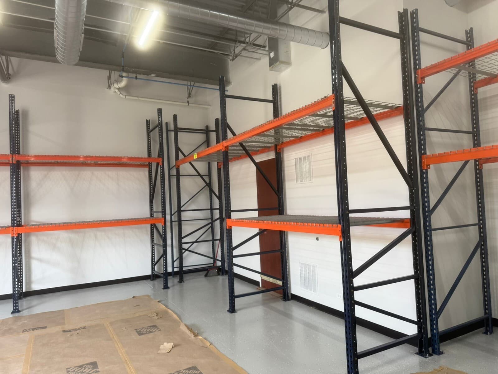 Interlake 10' x 42" Teardrop Pallet Racking Upright Blue Industrial Shelving