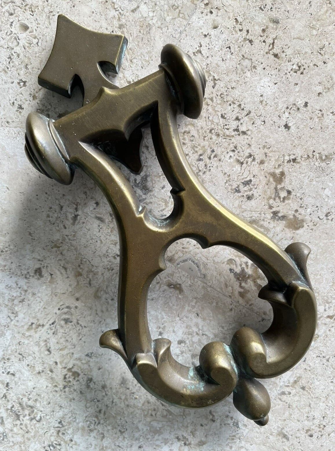 LARGE 10" ANTIQUE c.1903 ART NOUVEAU ARCHITECTURAL SALVAGE DOORKNOCKER