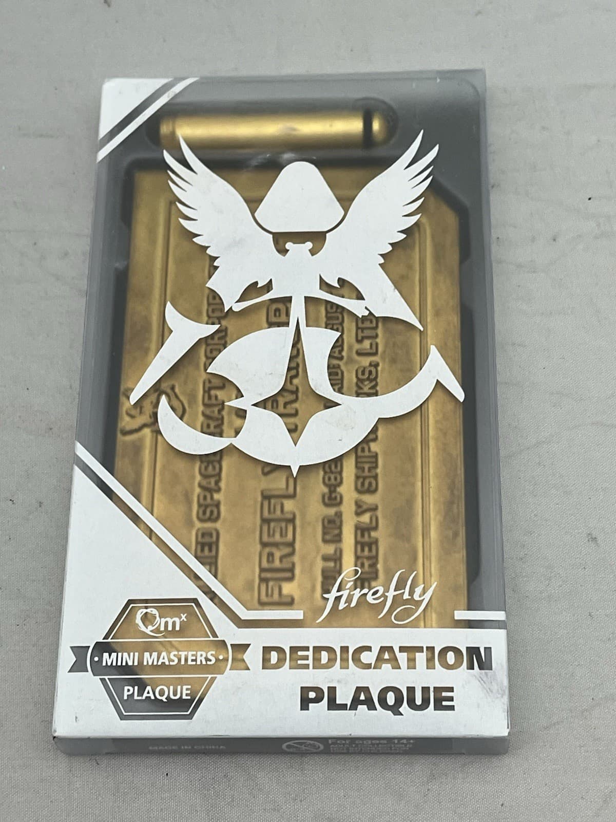 Firefly Transport Dedication Plaque QMx Mini Masters Metal Plaque 2016 See Pics