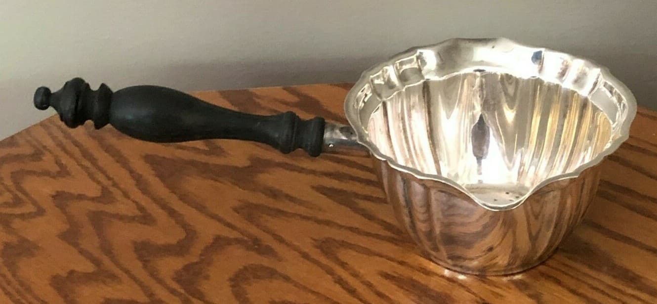 Antique Large Gorham Sterling Silver Gravy Ladle Chippendale Sauce Boat Monogram