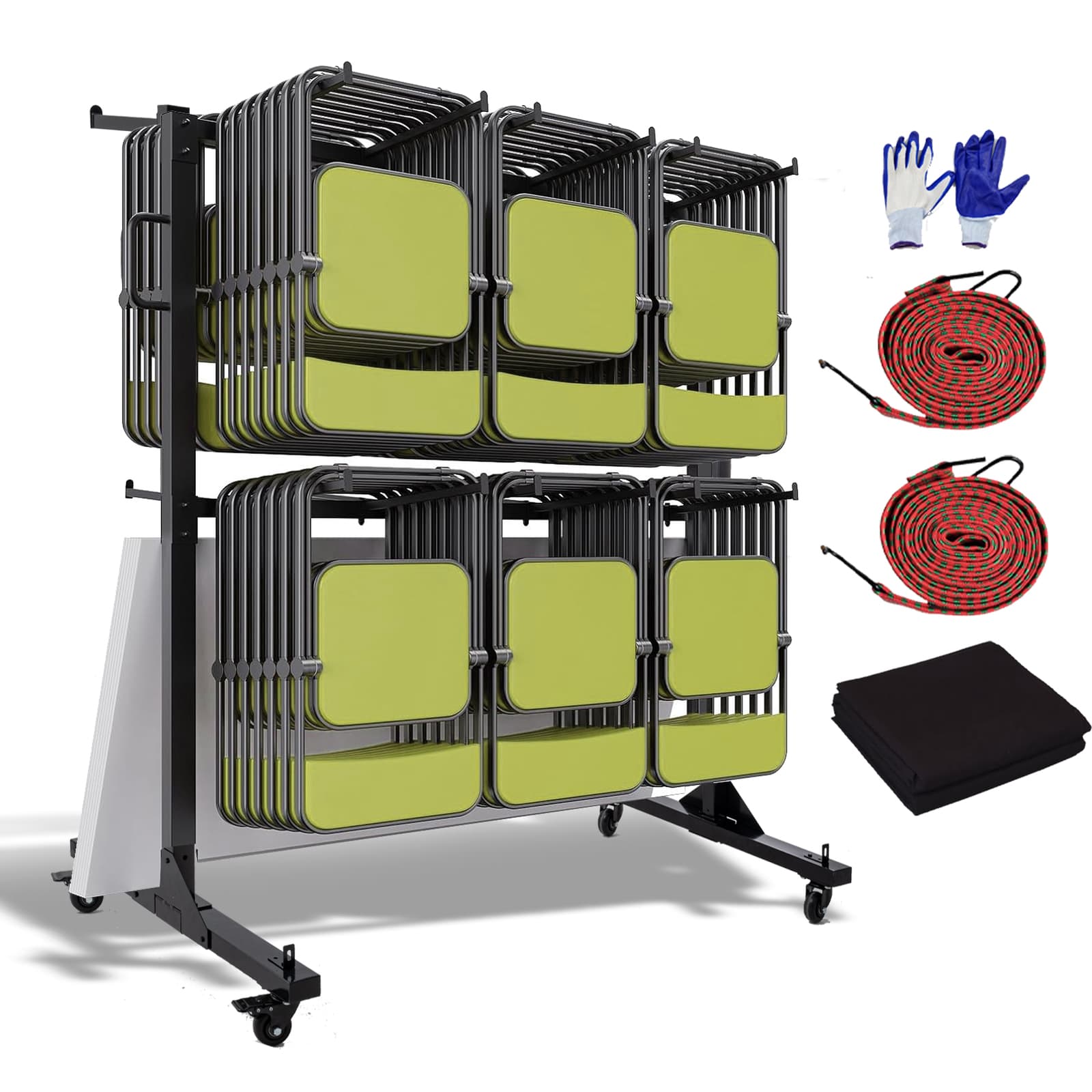 LoJok Folding Table and Chair Cart, 400/800 LBS Capacity for 42/84 Chairs