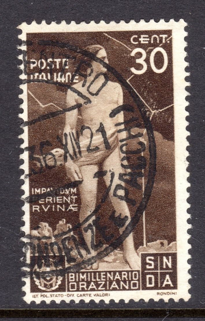 Italy Scott # 361 VF Used 1936 30 C 2,000th Ann Birth Horatio Flaccus #2