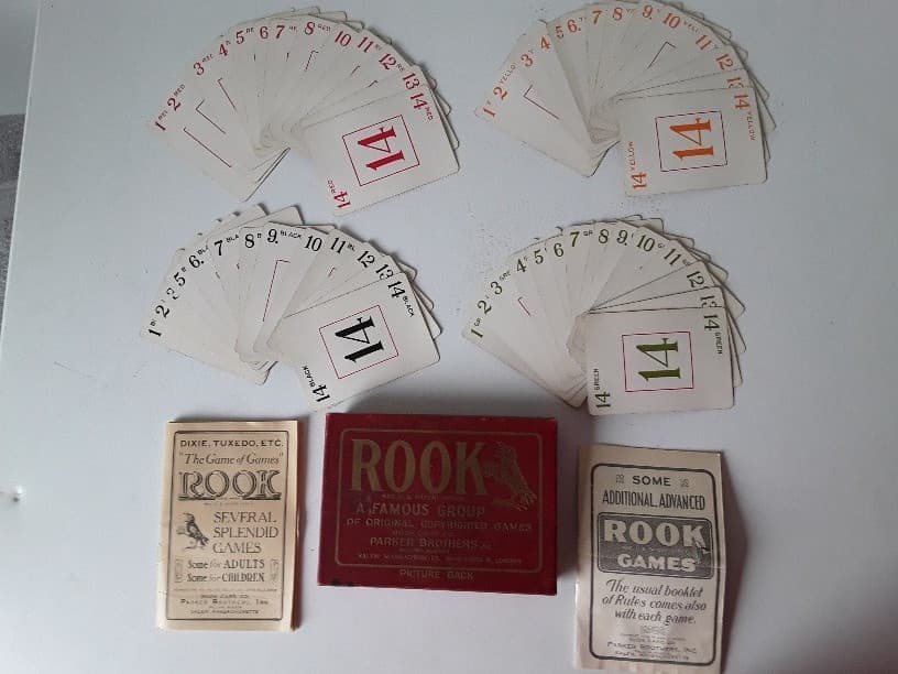 Vintage ROOK Parker Brothers Card Game w/ Original Box & Paperwork~