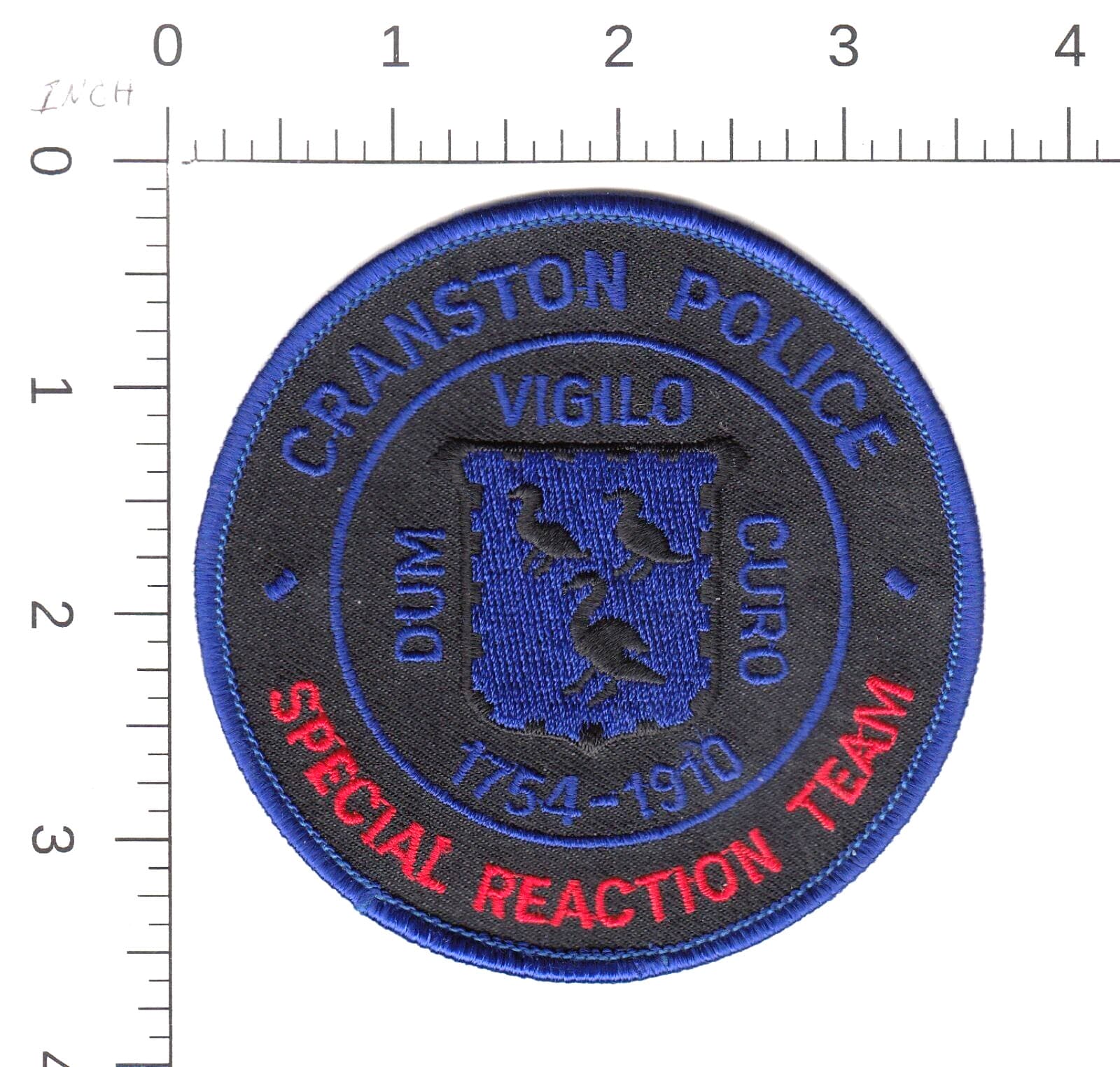 CRANSTON SUBDUED ( SPECIAL REACTION TEAM * RHODE ISLAND POLICE COLLECTIBLE PATCH
