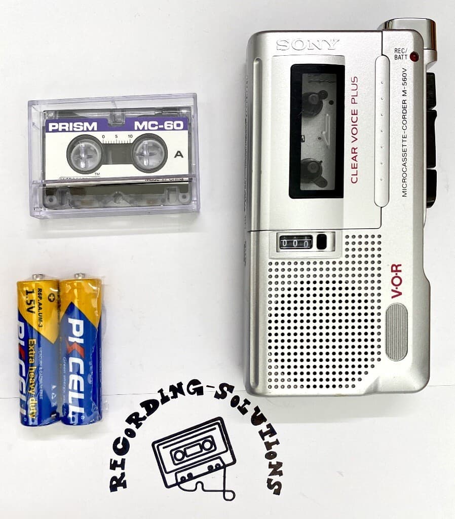 Sony M-560V Micro Cassette Handheld Voice Recorder W/ 1 Tape + 90 Days Warranty