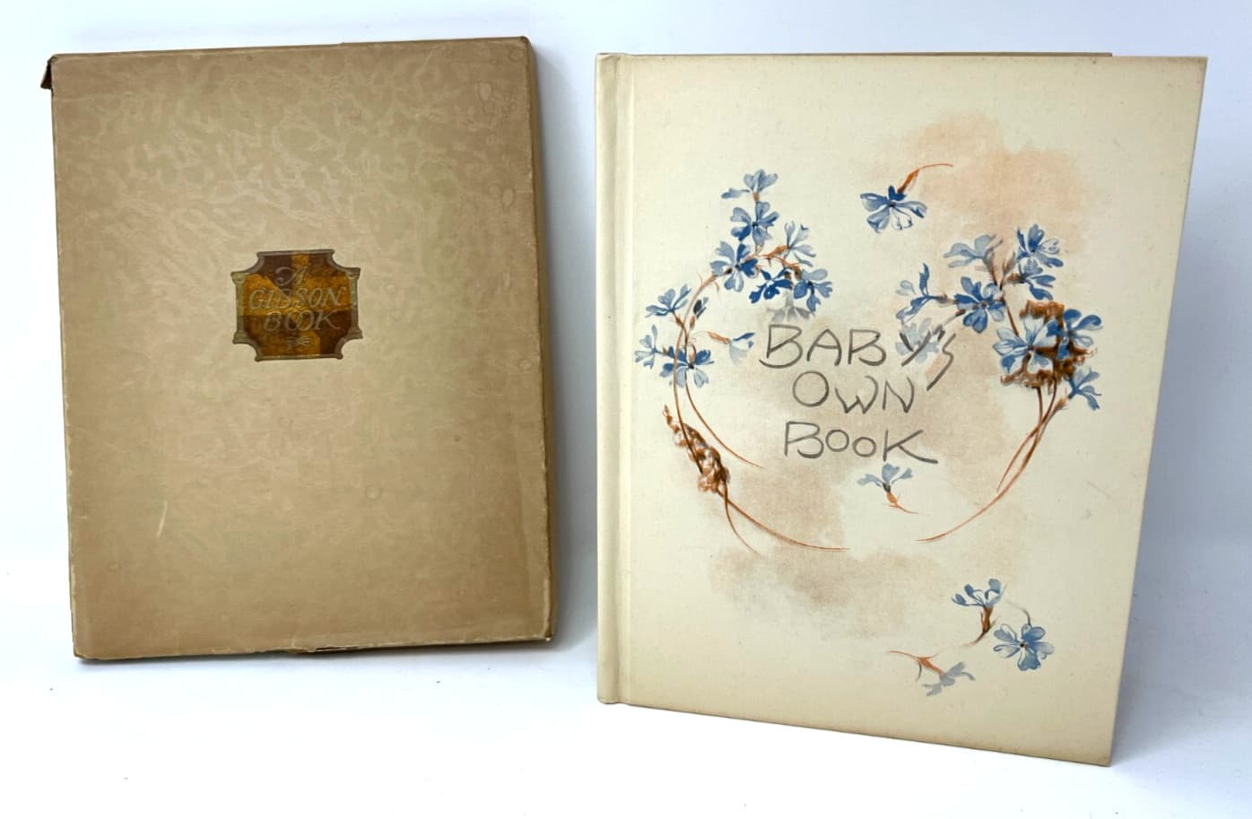 VTG C R Gibson 1923 Baby's Own Book Birth Record Hardcover Book w/Original Box