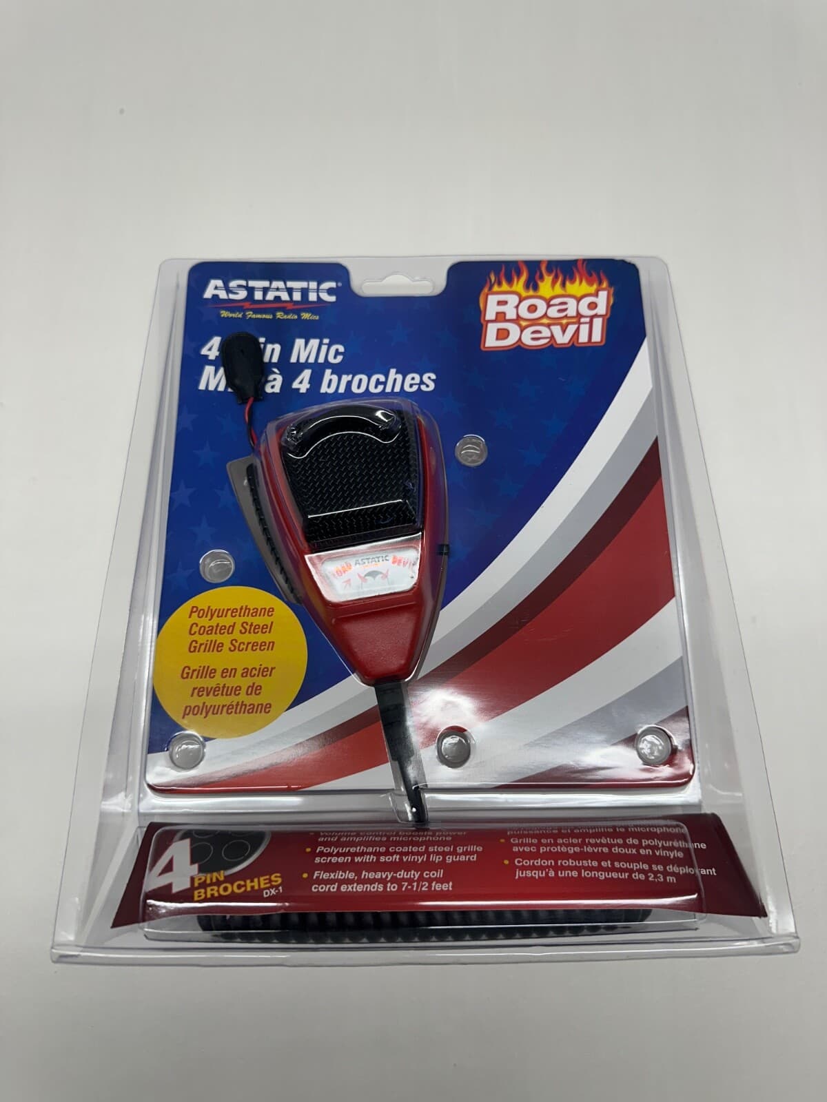 Astatic CB Radio RD104E-4B Road Devil Amplified Noise Canceling Microphone NEW