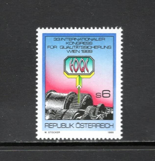 Austria 1989 33RD CONGRESS OF ASSOC. FOR QUALITY ASSURANCE SC 1479 MNH