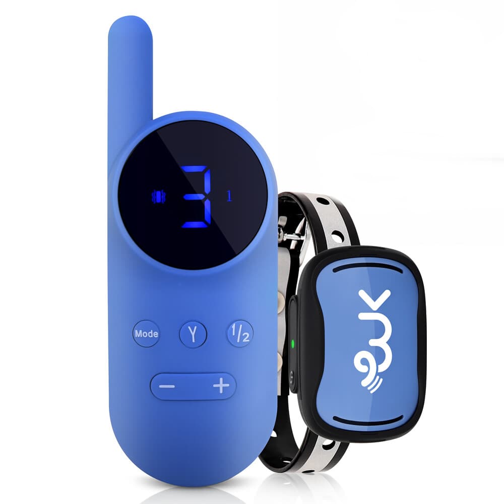 Tiny No Shock Collar for 5-15lb Small Dogs - Sound & Vibration Only - Light Blue