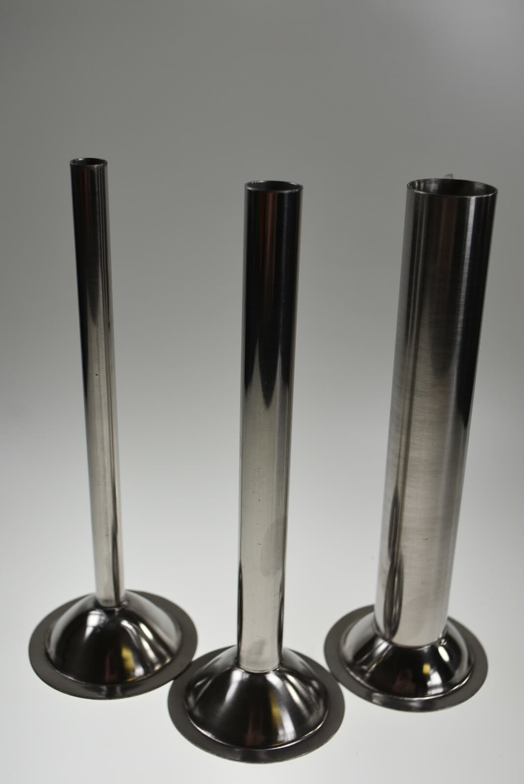 (3) Stainless Sausage stuffer tubes for American Eagle meat grinder Size #12