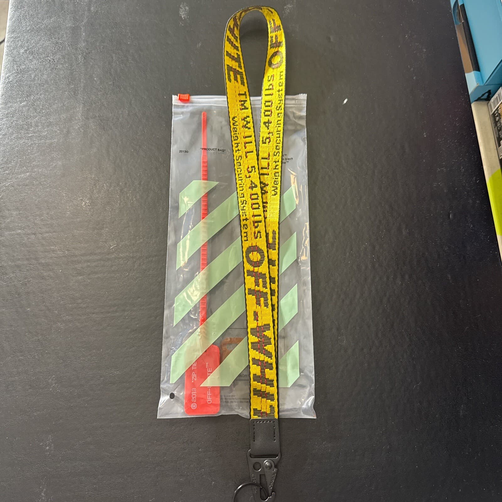 Off White Industrial Keychain Lanyard Yellow. SAME DAY SHIPPING ✅