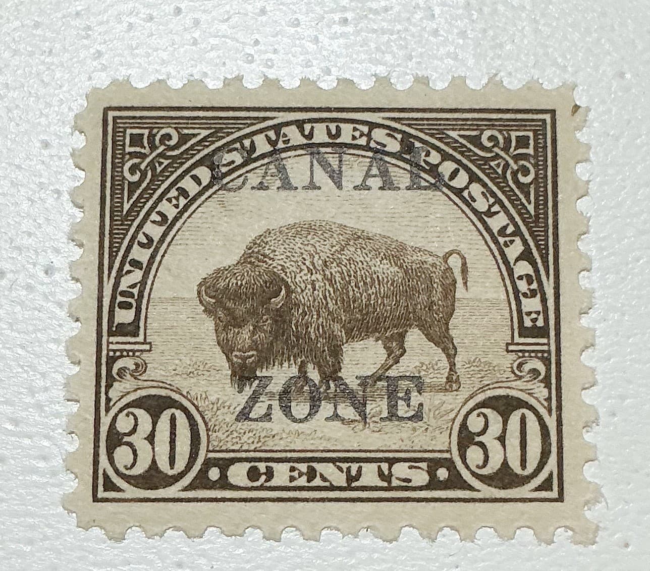Canal Zone US Scott# 79 30 cent olive brown Buffalo MNH