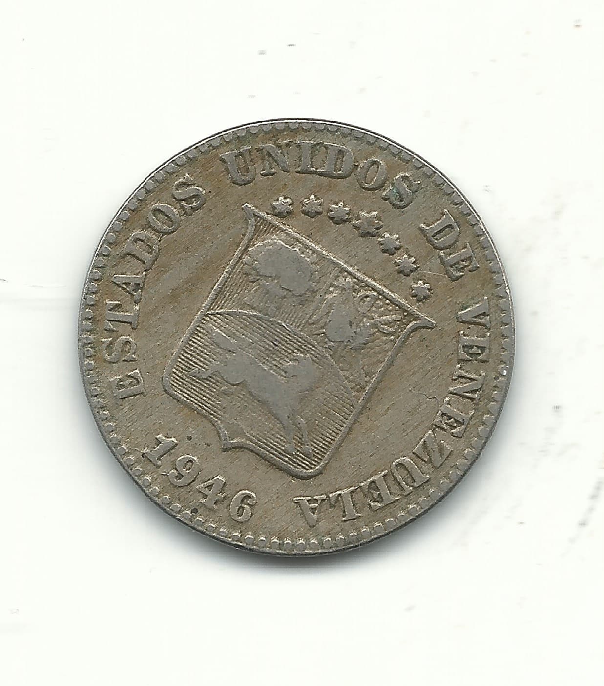 A VINTAGE BETTER GRADE 1946 VENEZUELA 5 CENTIMOS COIN-DEC406
