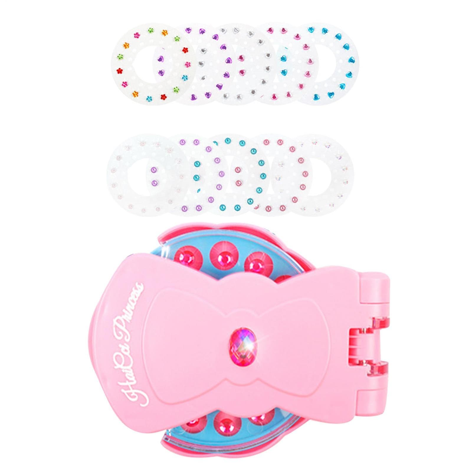 Shining Bling Diamond Hair Sparkle Stapler Machine Set Gems for Decor Girls Gift