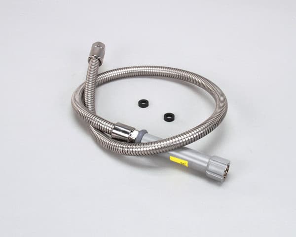 B-0044-H T&S Brass & Bronze Works 44" Flexible Stainless Steel Hose, Gray Handle