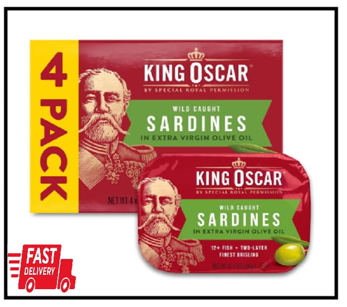 Wild Caught Sardines in Extra Virgin Olive Oil, 3.75 Ounce (Pack of 4)