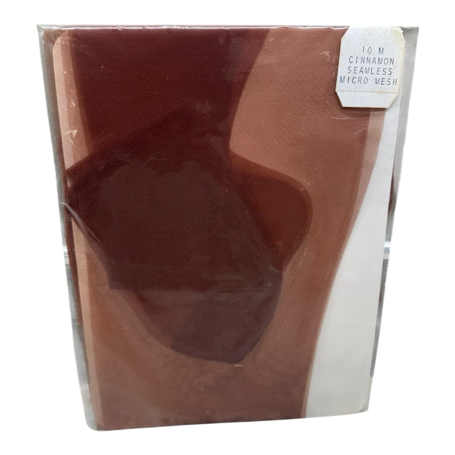 Vintage 100% Nylon Seamless Micro Mesh Stockings Cinnamon 10 400 Needle 15D