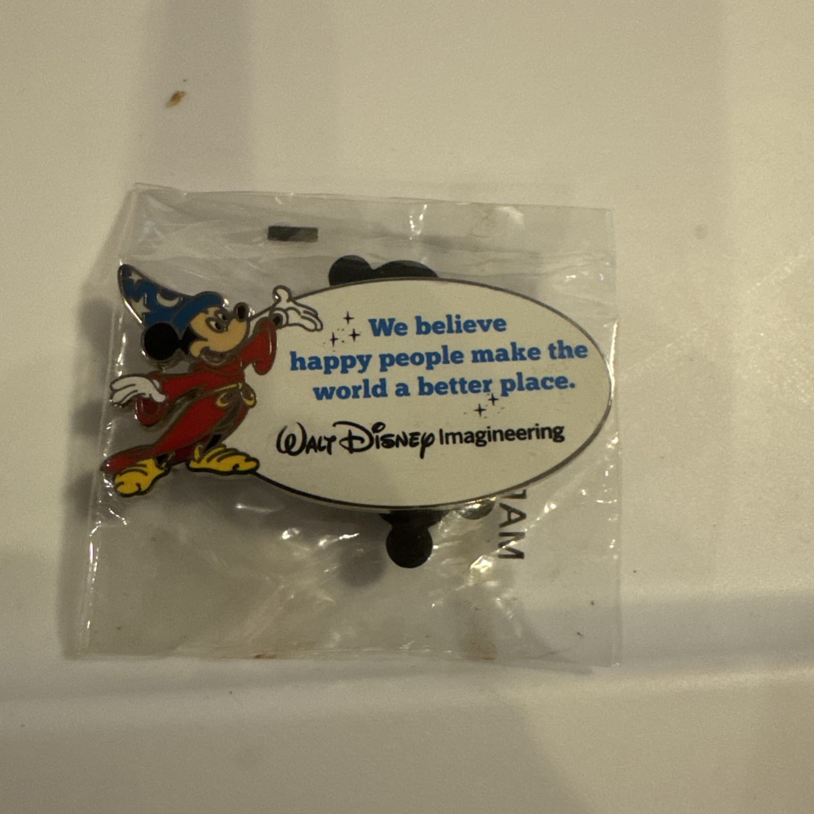 Disney Cast Pin Sorcerer Mickey Happy People Make The World A Better Place