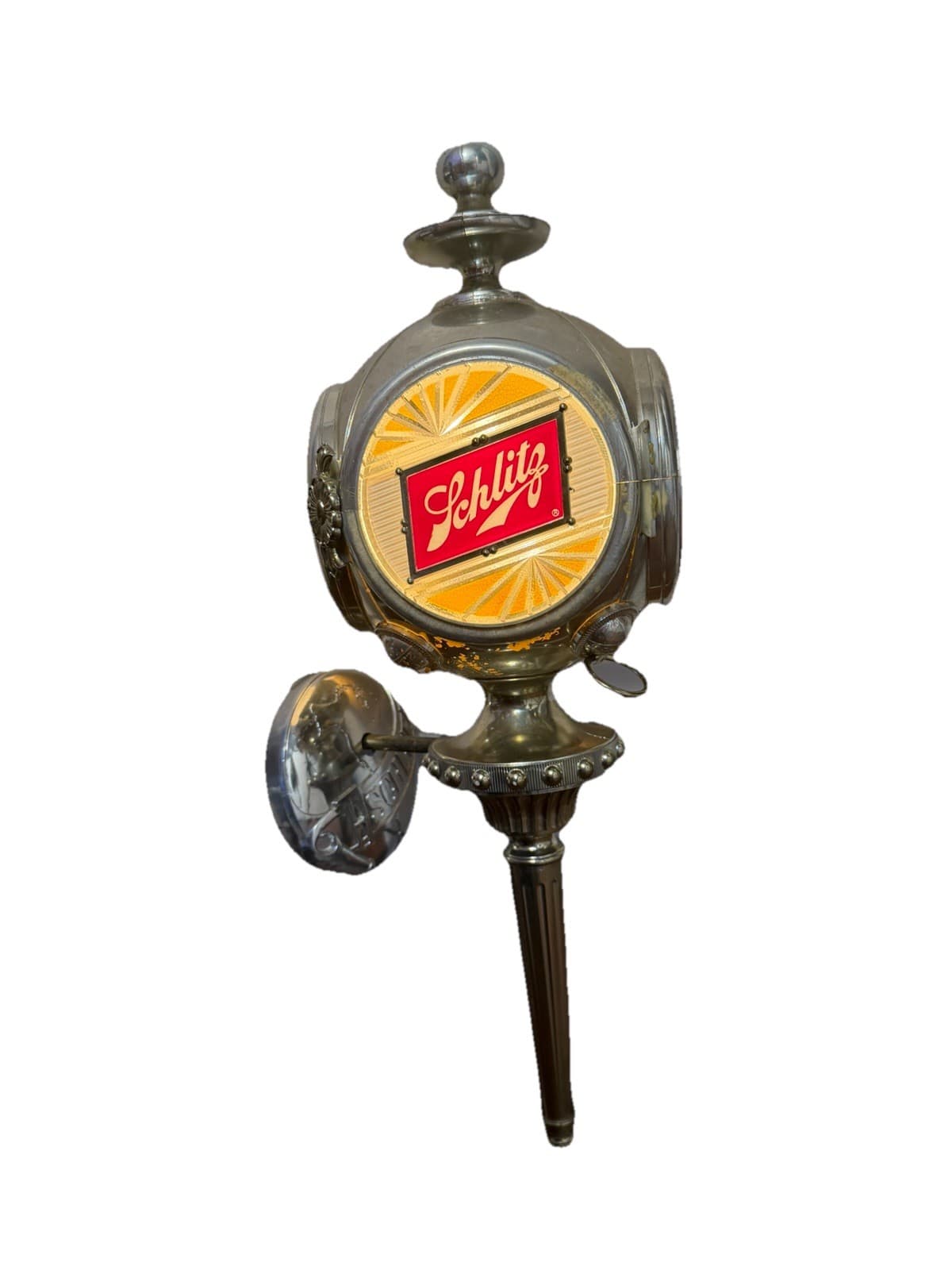 Vintage 1972 SCHLITZ Lighted Carriage Lamp Wall